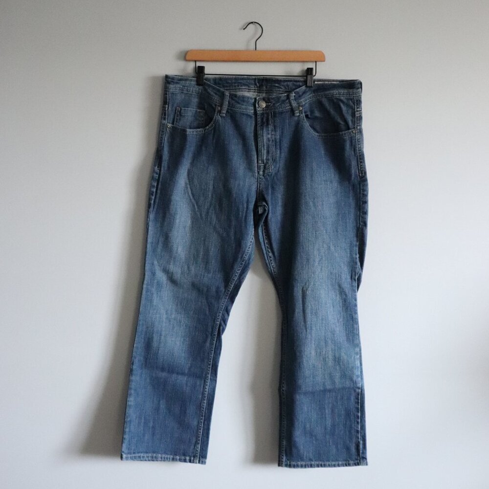 Buffalo David Bitton Men's 38x30‎ Blue Stretch Denim Slim Straight 5Pocket Jeans
